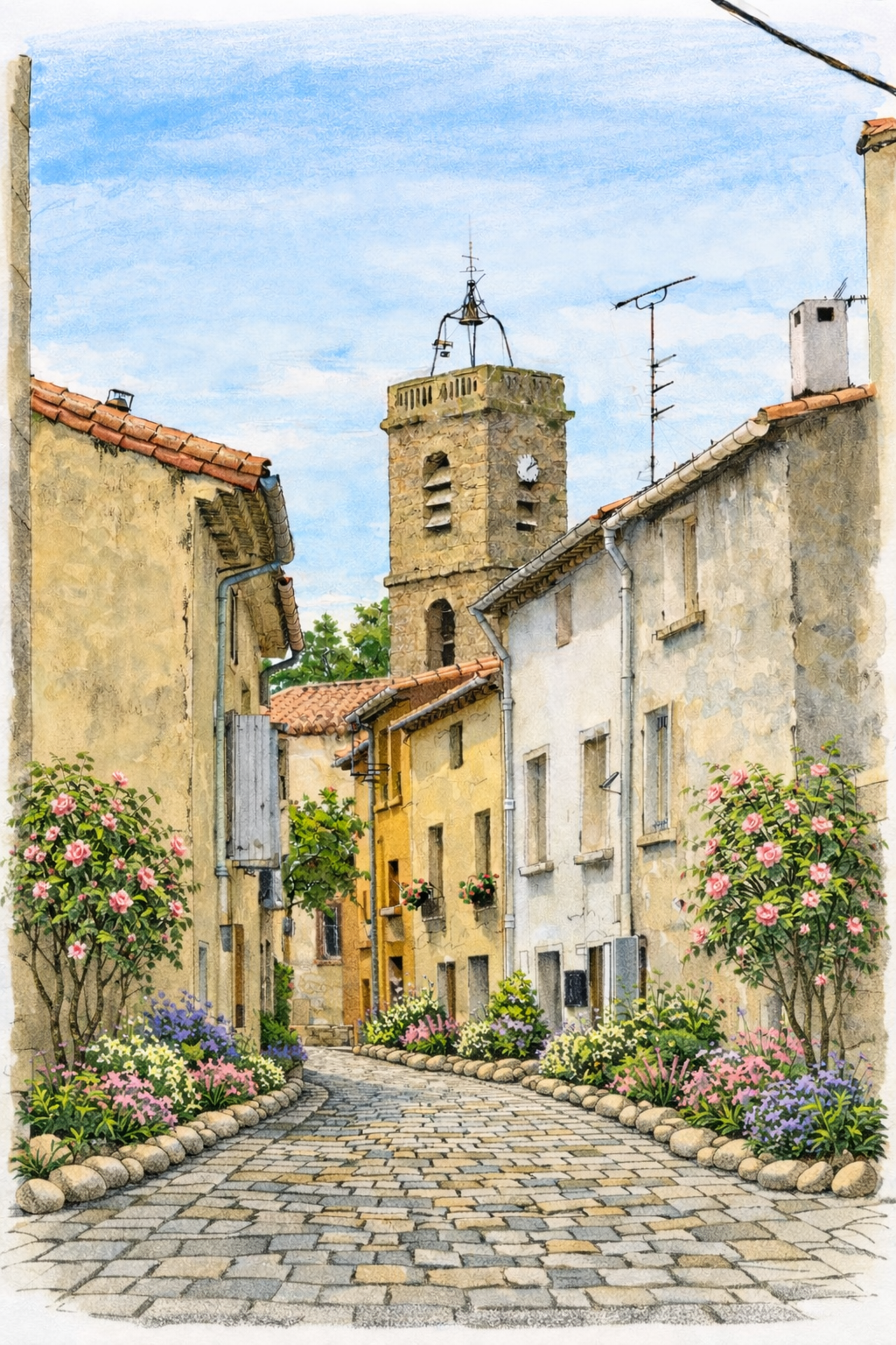 Vieux village rénové